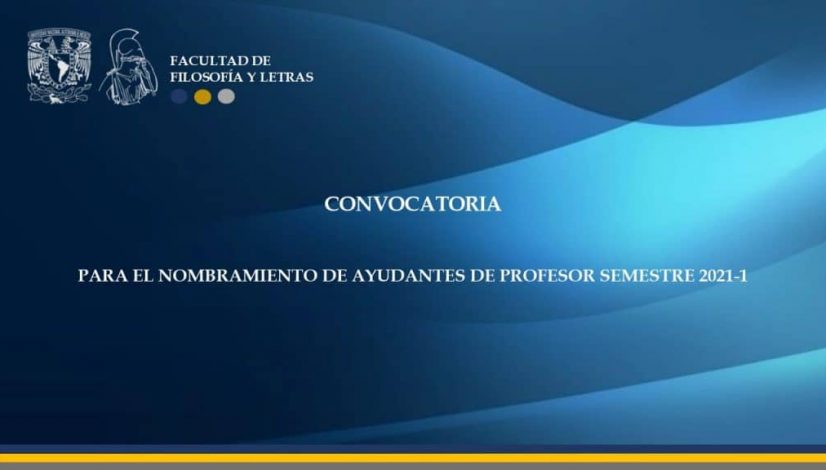 Convocatoria Ayudantes 2021-1